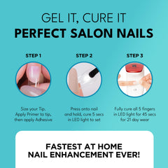 RC Red Carpet Manicure: tenue longue jusqu’à 21 jours grâce à l’adhésif flexible.