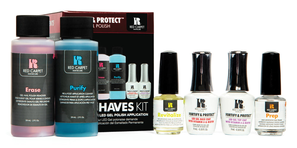 RC Red Carpet Manicure kit complet UV-LED pour une manucure gel à domicile durable