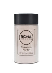 RCMA poudre libre translucide, pinceau appliqué pour un contrôle précis.