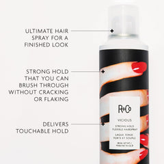 R+Co VICIOUS aérosol-coiffant application uniforme et durable