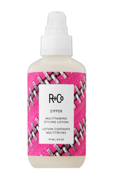 R+Co Zipper: bouteille, hydratation rapide pour coiffage sans effort.