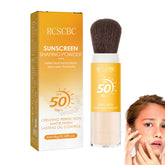 RCSCBC poudre solaire visage et pinceau: application précise et fini mat