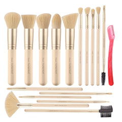 Real Perfection ensemble 16 pinceaux: kit polyvalent pour routine maquillage complète