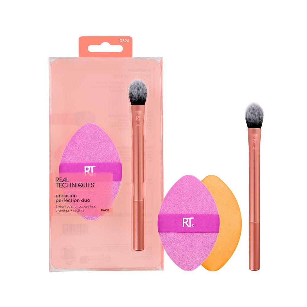 Real Techniques pinceau concealer patte-chat, précision ciblée pour les cernes.