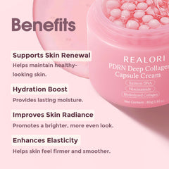 Realori capsules de boba avec vitamine C, texture rose révélant un teint lumineux
