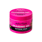 Red by Kiss Braiding Gel – bouteille, tenue fiable et brillance élevée.