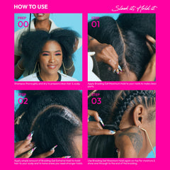 Gel braiding Red by Kiss, tenue longue durée pour box braids et cornrows.