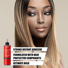 Colle Red by Kiss sans formaldéhyde adaptée aux cheveux sensibles.