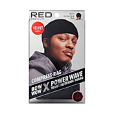 Red by Kiss Bow Wow 360 Wave cap en velours noir, douceur et adhérence.