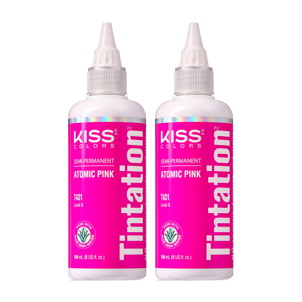 Red by Kiss Tintation Atomic Pink – bouteille prête à une couleur intense et durable.