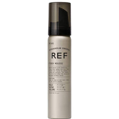 REF Reference 345 Fiber Mousse demonstrates blow-dry volume for dramatic texture