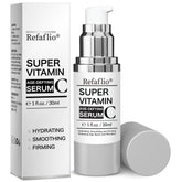 Refaflio Sérum Vitamine C: bouteille citron 30 ml, hydratation et éclat.