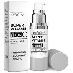 Refaflio Sérum Vitamine C: bouteille citron 30 ml, hydratation et éclat.