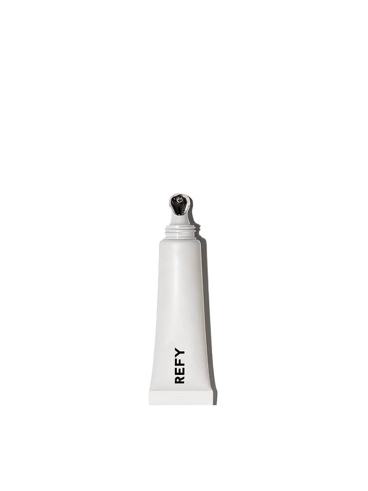 Refy Brillant pour les lèvres Blush, bouteille avec fini brillant et couleur neutre.