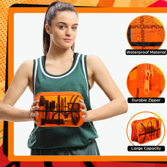Reginary pochette maquillage basket-ball transparente compacte : accès facile en voyage.