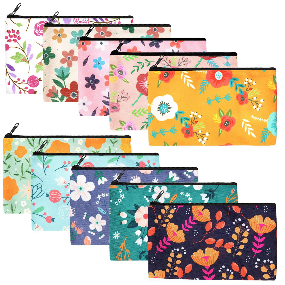 Pochette maquillage Reginary fleurs multicolores pour organiser vos produits.