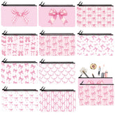 Pochette maquillage Reginary avec nœud rose, idéale pour organiser vos produits.