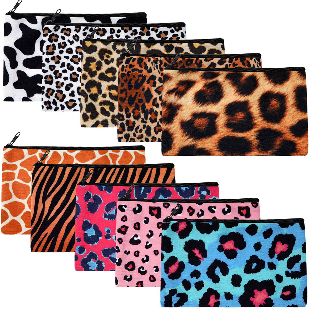 Pochette Reginary Léopard: rangement pratique pour maquillage lors de vos voyages.