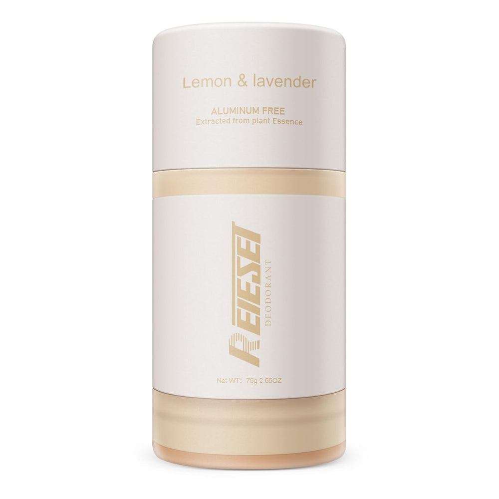 Reieset déodorant naturel, bouteille: parfum lavande et citron, fraîcheur durable.
