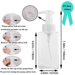Bouteille mousse claire rejomiik 450 ml, sans BPA et durables.