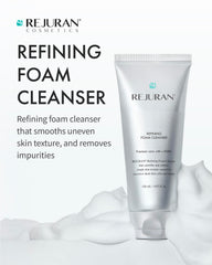 REJURAN Nettoyant Raffinant montre une mousse légère pour peau lisse.