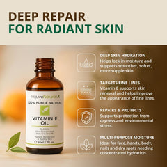 RejuveNaturals huile Vitamine E – visage-douce pour peau lisse et nourrie.