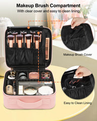 Relavel coffret maquillage capacité optimisée pour tout votre maquillage et accessoires.