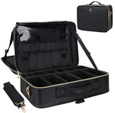 Relavel coffret maquillage professionnel 16,5 pouces avec compartiments organisés pour voyages.