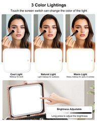 Relavel miroir LED à 80 LED pour un maquillage précis.