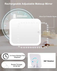 Relavel miroir LED 80 LEDs avec lumière réglable pour maquillages.