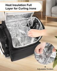 Relavel sac coiffure diviseurs reglables pour rangement flexible