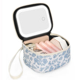 Relavel sac maquillage mini avec miroir LED, compacte et pratique pour retouches en déplacement.