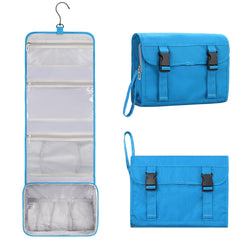 Relavel sac toilette suspendu bleu, pratique pour le voyage.