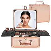 Relavel trousse maquillage avec miroir LED pour retouches en déplacement.