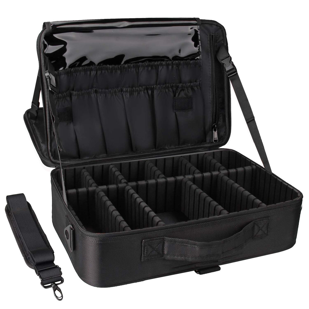Relavel trousse maquillage voyage compacte, rangement efficace pour essentiels en déplacement.