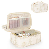 Relavel trousse maquillage voyage florale Lily, rangement compact pour essentiels beauté en déplacement.