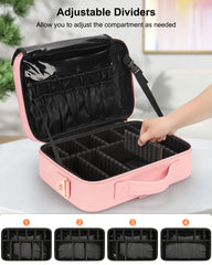 Relavel Trousse maquillage voyage organisation interne, séparateurs ajustables