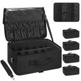 Relavel valise maquillage extra-large ouverte, rangement principal pratique