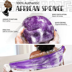 RelaxScene eponge filet africain authentique texture fine pour exfolier en douceur