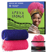 RelaxScene Éponge réseau africain authentique violet pour exfolier en douceur
