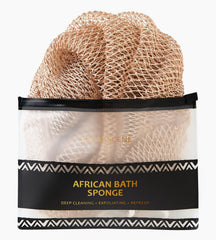Éponge RelaxScene réseau africain exfoliante pour le dos, gommage efficace et doux.