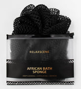 RelaxScene éponge réseau africaine, exfoliation douce et mousse riche pour le bain