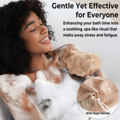 RelaxScene éponge corps en nylon, exfoliation légère et agréable pour tout le corps.