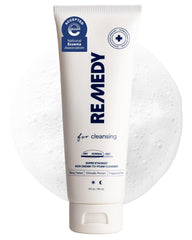 Remedy Science Rich Cream Cleansing bottle front shows a hydrating, fragrance-free cleanser