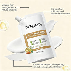 REMIMPI shiny soft hair after use indicates healthier looking strands