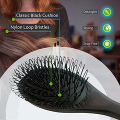 Brosse RemySoft Boucles 123 – parfait pour extensions et tissages sans tiraillement