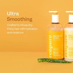 Renpure Shampoing Marula Aloe – texture légère pour hydratation ciblée.