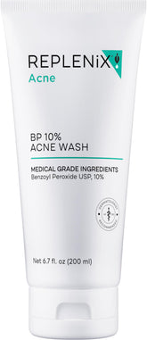 La bouteille Replenix BP Acne Face Wash pour un nettoyage quotidien efficace.