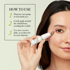 Replenix crème ciblant cernes et poches pour un regard plus frais.