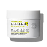 Tampons exfoliants Replenix Glycolix Elite dans leur boîte, pour un teint plus uniforme.